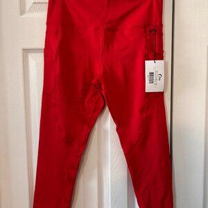Red Pocket Light n Tight Hi-Rise Capri 20 (8-10) NWT